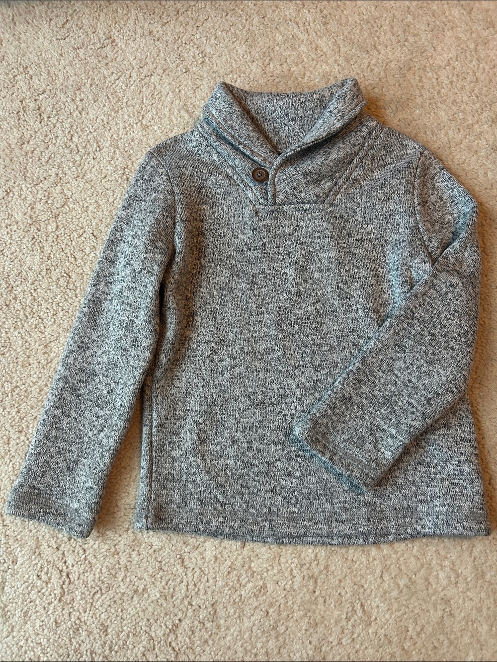 Jumping Beans Marled Gray Shawl Collar Pullover Sweater